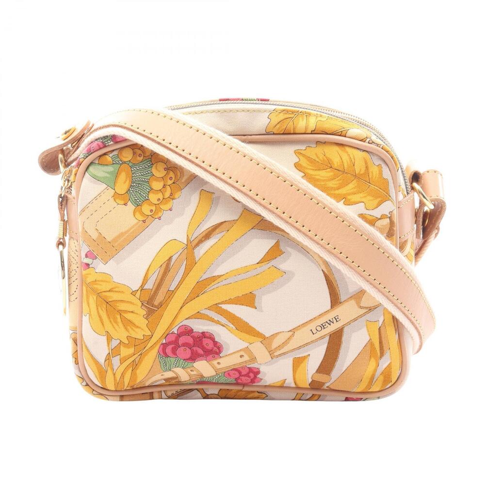 Loewe multicolored botanical camera shoulder bag leather Yellow